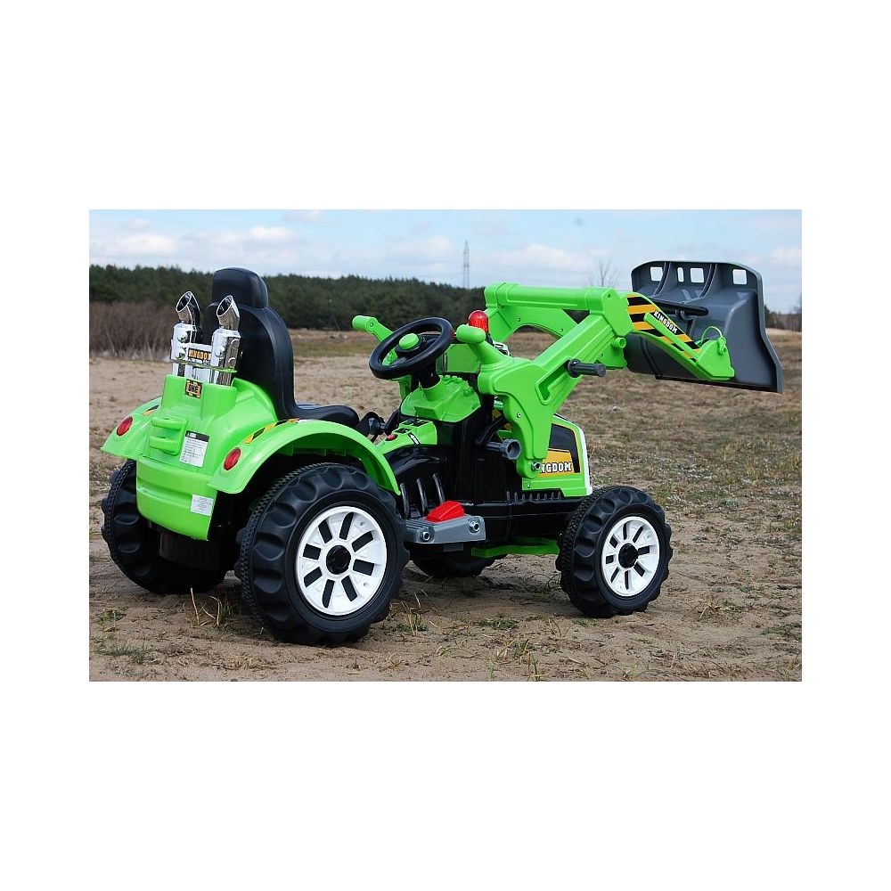 MOCNY TRAKTOR Z ŁYŻKĄ KINGDOM 12V DWIE PRĘDKOŚCI/JS328A