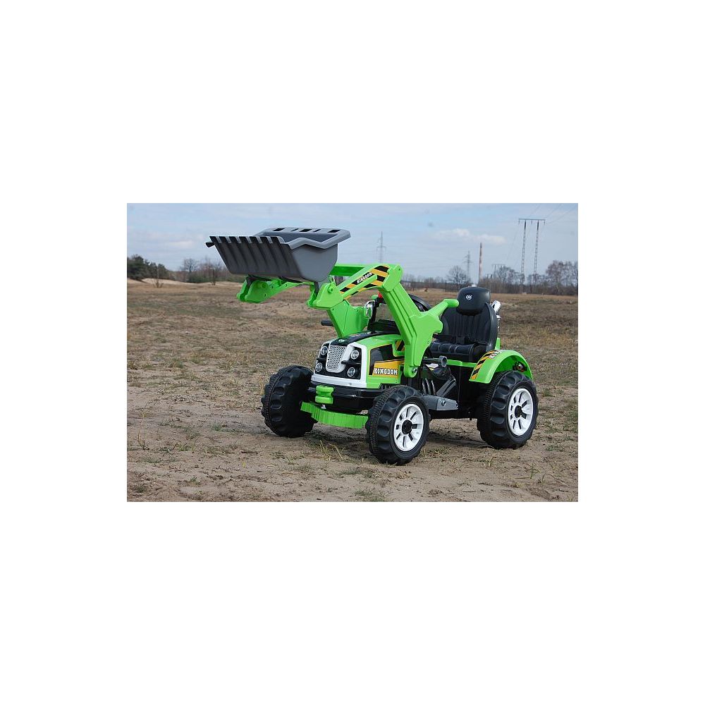 MOCNY TRAKTOR Z ŁYŻKĄ KINGDOM 12V DWIE PRĘDKOŚCI/JS328A