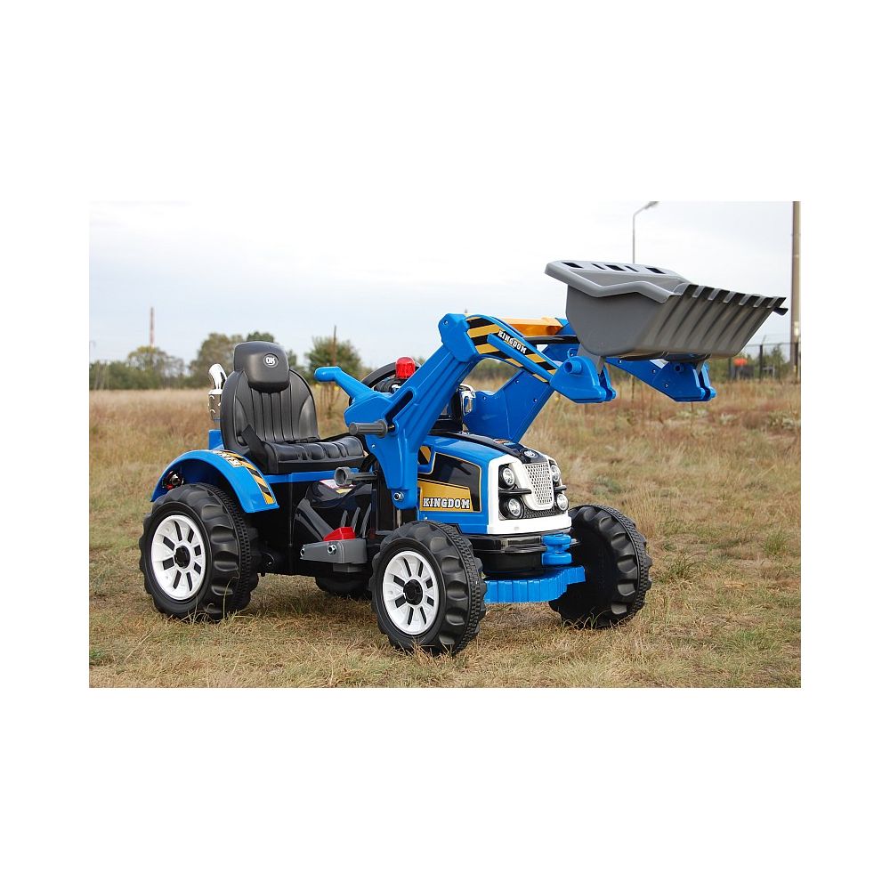 MOCNY TRAKTOR Z ŁYŻKĄ KINGDOM 12V DWIE PRĘDKOŚCI/JS328A