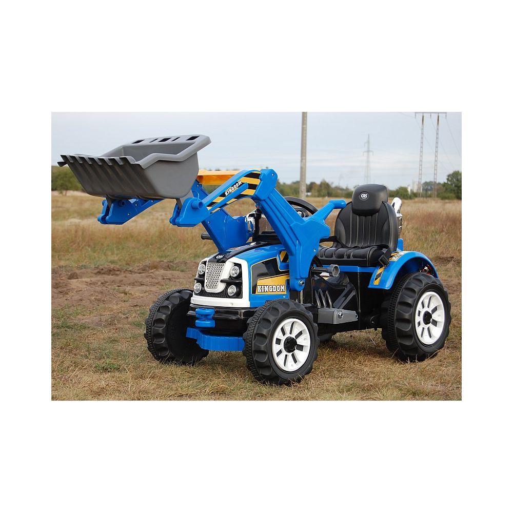 MOCNY TRAKTOR Z ŁYŻKĄ KINGDOM 12V DWIE PRĘDKOŚCI/JS328A