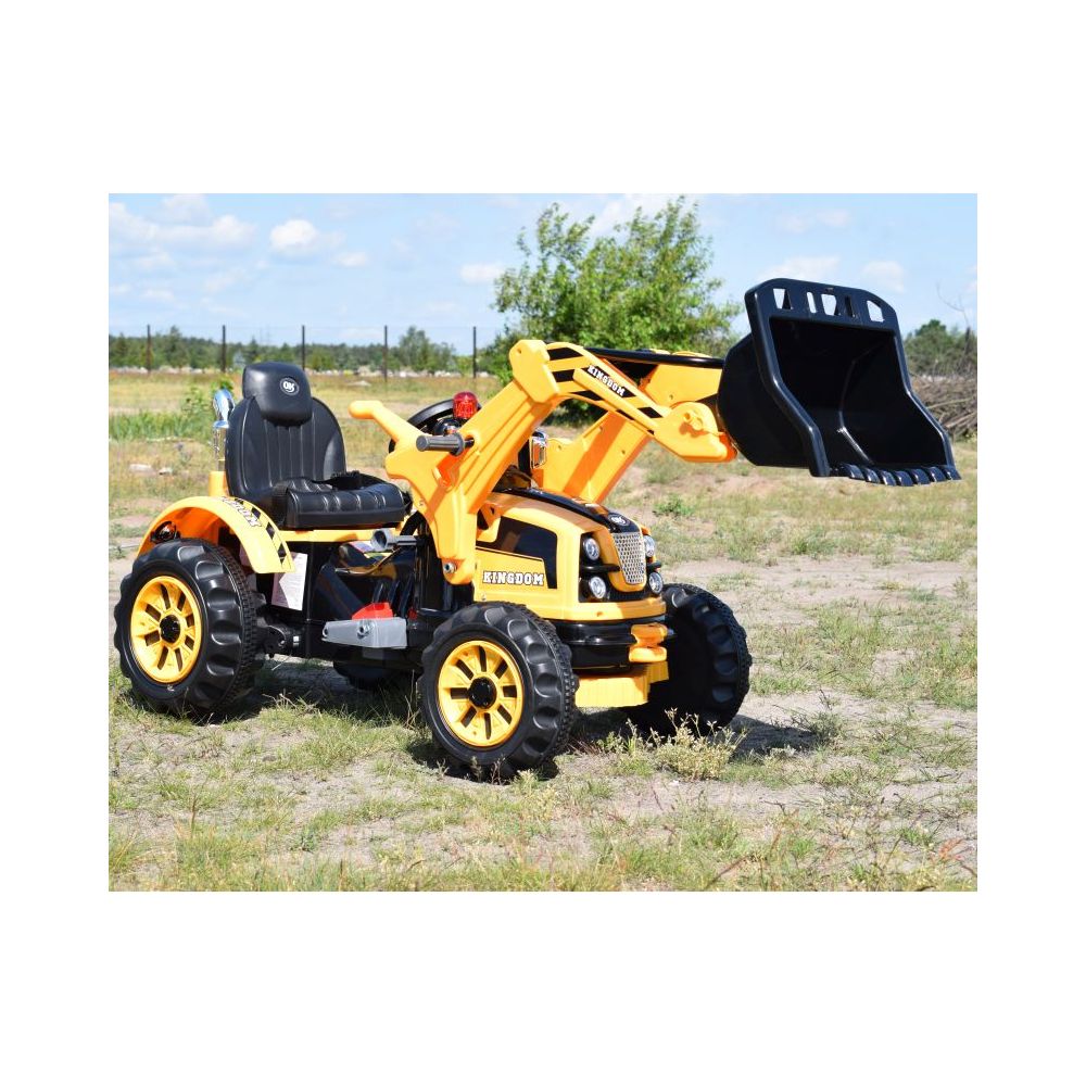 MOCNY TRAKTOR Z ŁYŻKĄ KINGDOM 12V DWIE PRĘDKOŚCI/JS328A