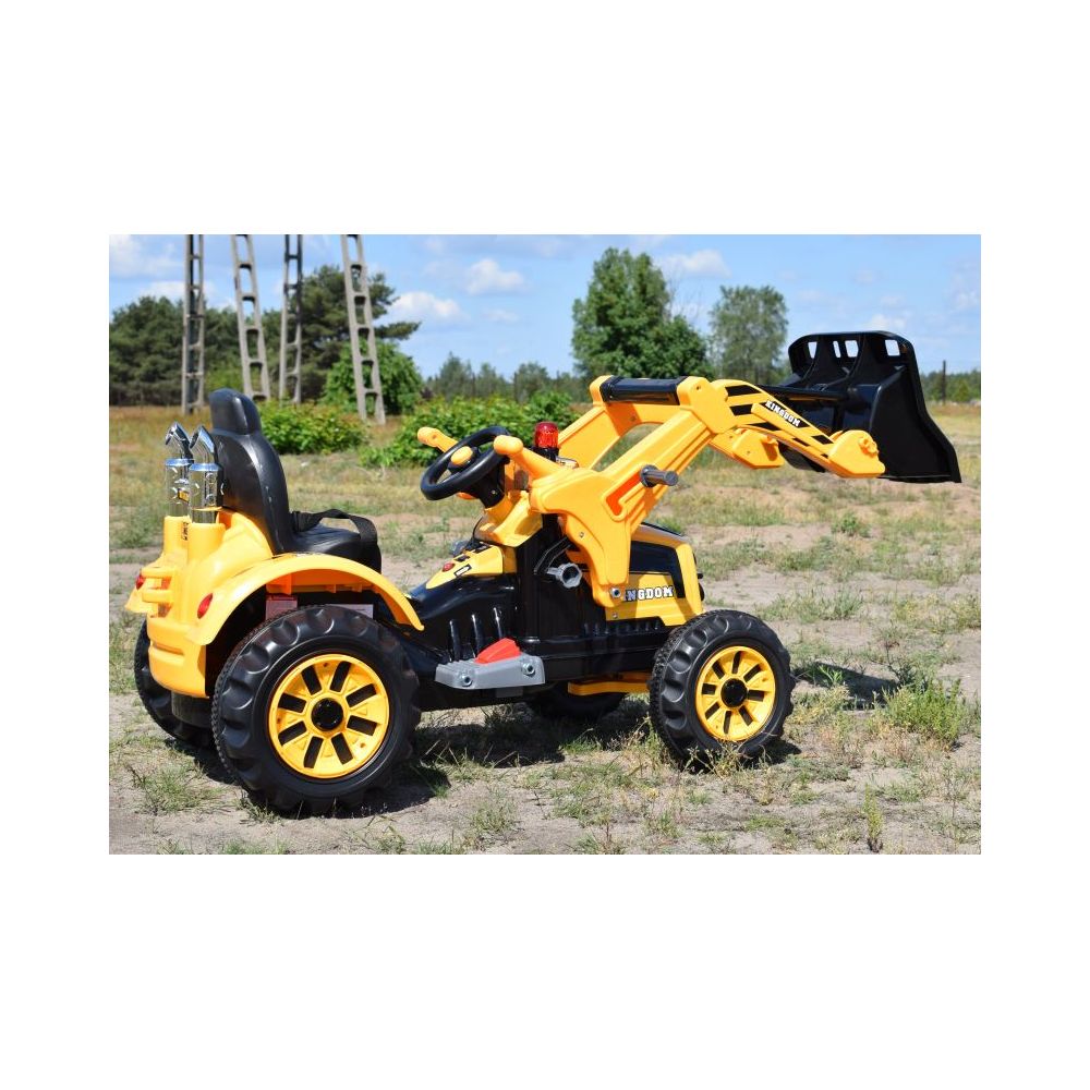 Galingas traktorius su kaušu „Kingdom“ 12 V, dvi greičio pakopos / JS328A