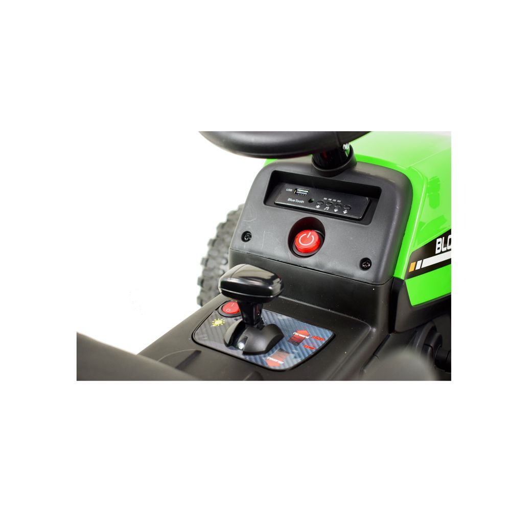 SUPER TRAKTOR BLOW - NA AKUMULATOR Z PRZYCZEPĄ, MIĘKKIE KOŁA, MIEKKIE SIEDZENIE, PILOT/XMX611