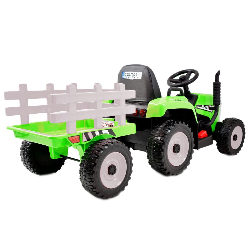 SUPER TRAKTOR BLOW – AKUMULIATORINIS SU PRIEKABĄ, MINKŠTI RATAI, MINKŠTA SĖDYNĖ, NUOTOLINIO VALDYMO PULTAS/XMX611