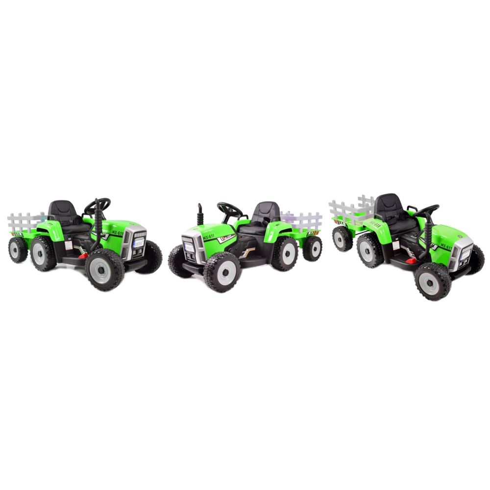 SUPER TRAKTOR BLOW - NA AKUMULATOR Z PRZYCZEPĄ, MIĘKKIE KOŁA, MIEKKIE SIEDZENIE, PILOT/XMX611