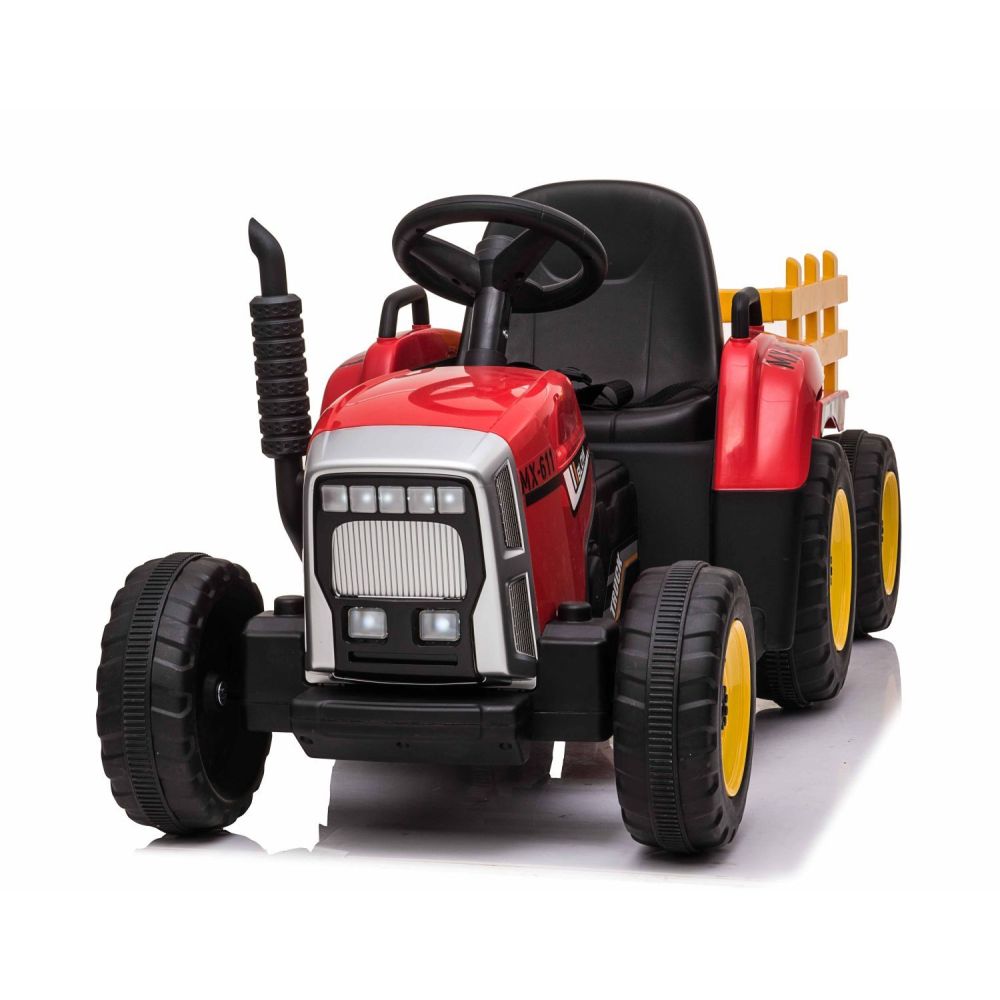 SUPER TRAKTOR BLOW – AKUMULIATORINIS SU PRIEKABĄ, MINKŠTI RATAI, MINKŠTA SĖDYNĖ, NUOTOLINIO VALDYMO PULTAS/XMX611
