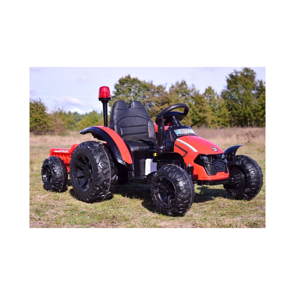 SUPER TRAKTOR TRUCK Z PRZYCZEPĄ I KOGUTEM, MIĘKKIE KOŁA, MIĘKKIE SIEDZENIE, PILOT/HZB200