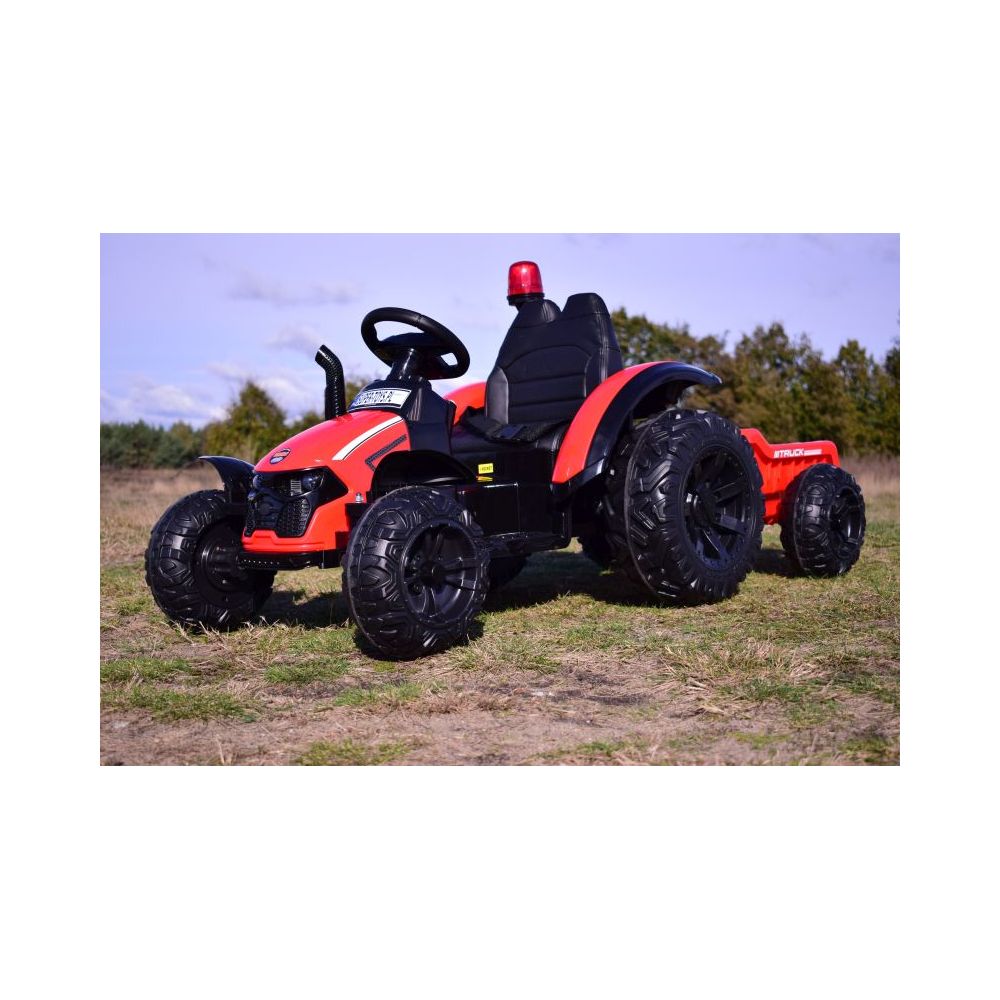 SUPER TRAKTOR TRUCK Z PRZYCZEPĄ I KOGUTEM, MIĘKKIE KOŁA, MIĘKKIE SIEDZENIE, PILOT/HZB200