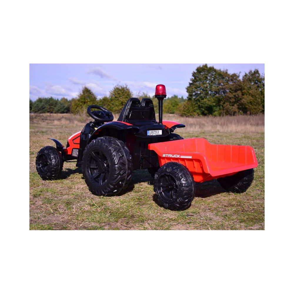 SUPER TRAKTOR TRUCK Z PRZYCZEPĄ I KOGUTEM, MIĘKKIE KOŁA, MIĘKKIE SIEDZENIE, PILOT/HZB200