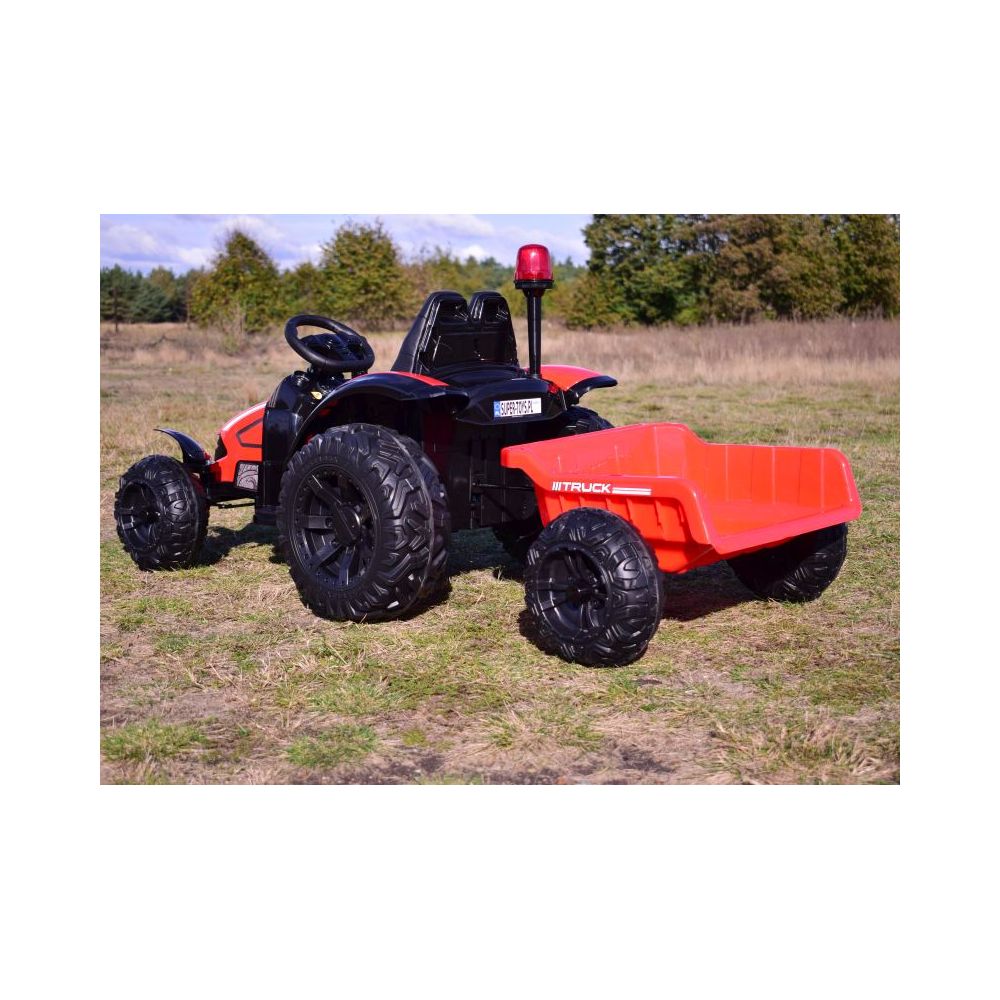 SUPER TRAKTOR TRUCK Z PRZYCZEPĄ I KOGUTEM, MIĘKKIE KOŁA, MIĘKKIE SIEDZENIE, PILOT/HZB200