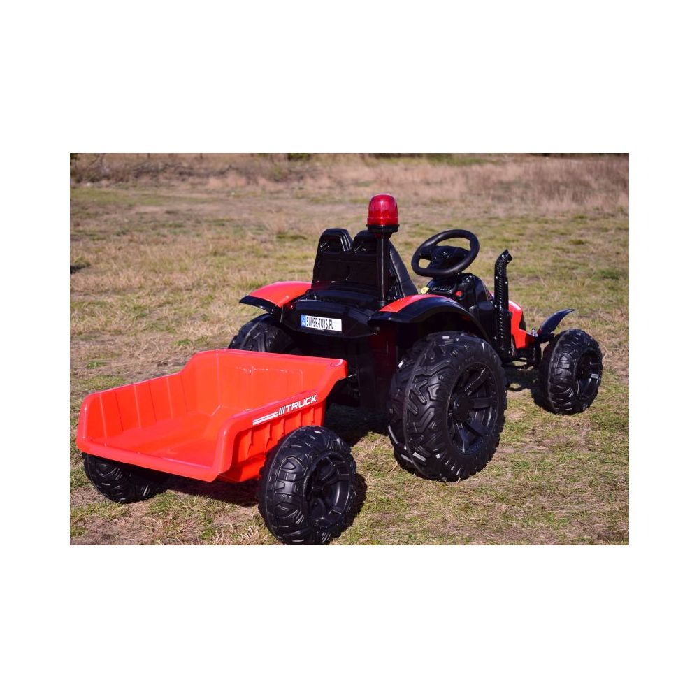 SUPER TRAKTOR TRUCK Z PRZYCZEPĄ I KOGUTEM, MIĘKKIE KOŁA, MIĘKKIE SIEDZENIE, PILOT/HZB200