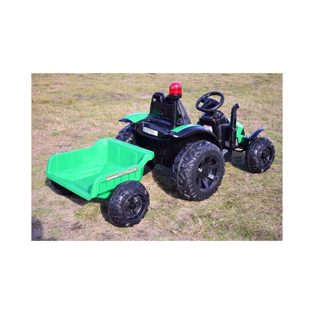 SUPER TRAKTOR TRUCK Z PRZYCZEPĄ I KOGUTEM, MIĘKKIE KOŁA, MIĘKKIE SIEDZENIE, PILOT/HZB200