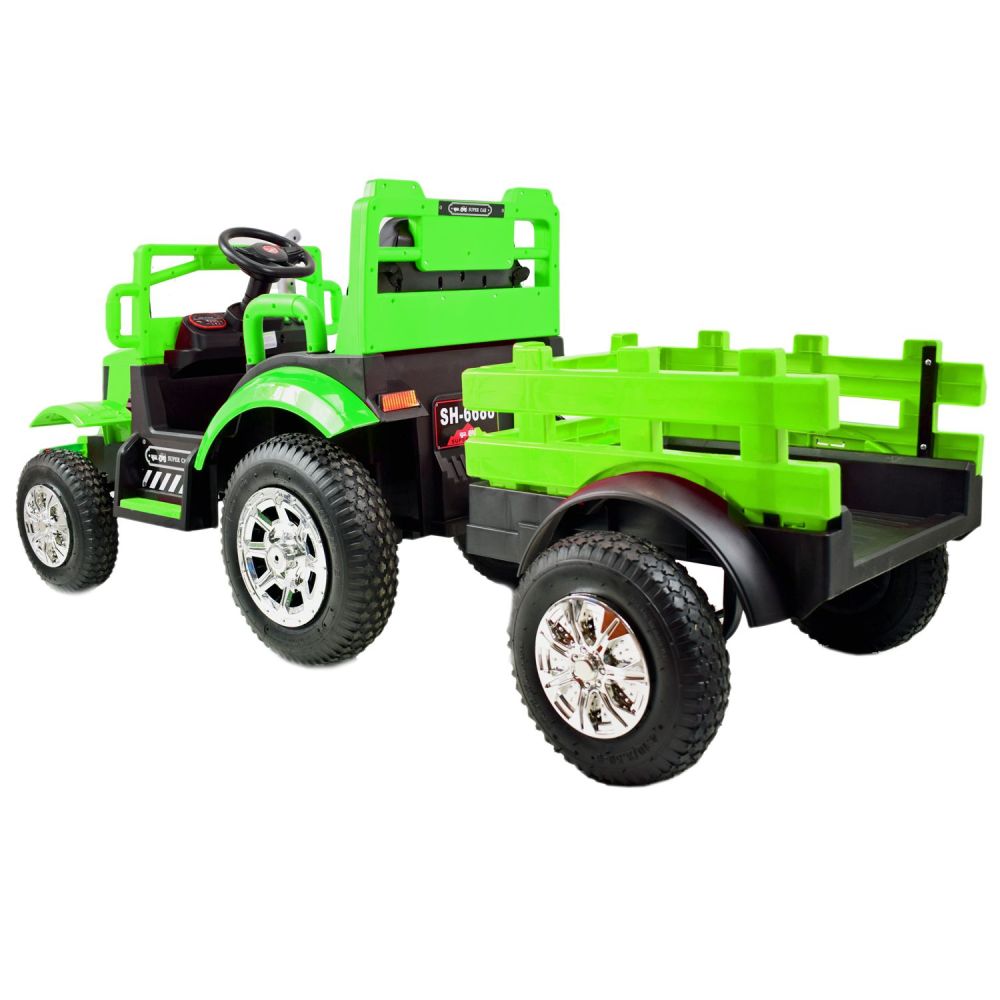 MEGA TRAKTOR LARGE SU PRIEKABĄ, PRIEPUČIAMI RATAI, NUOTOLINIO VALDYMO PULTAS, SŪPUOKLĖS FUNKCIJA/SH6688