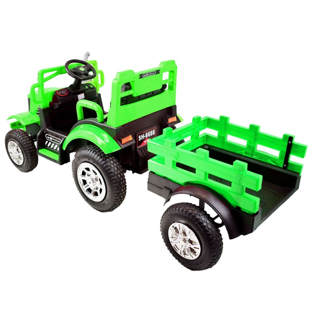MEGA TRAKTOR LARGE SU PRIEKABĄ, PRIEPUČIAMI RATAI, NUOTOLINIO VALDYMO PULTAS, SŪPUOKLĖS FUNKCIJA/SH6688