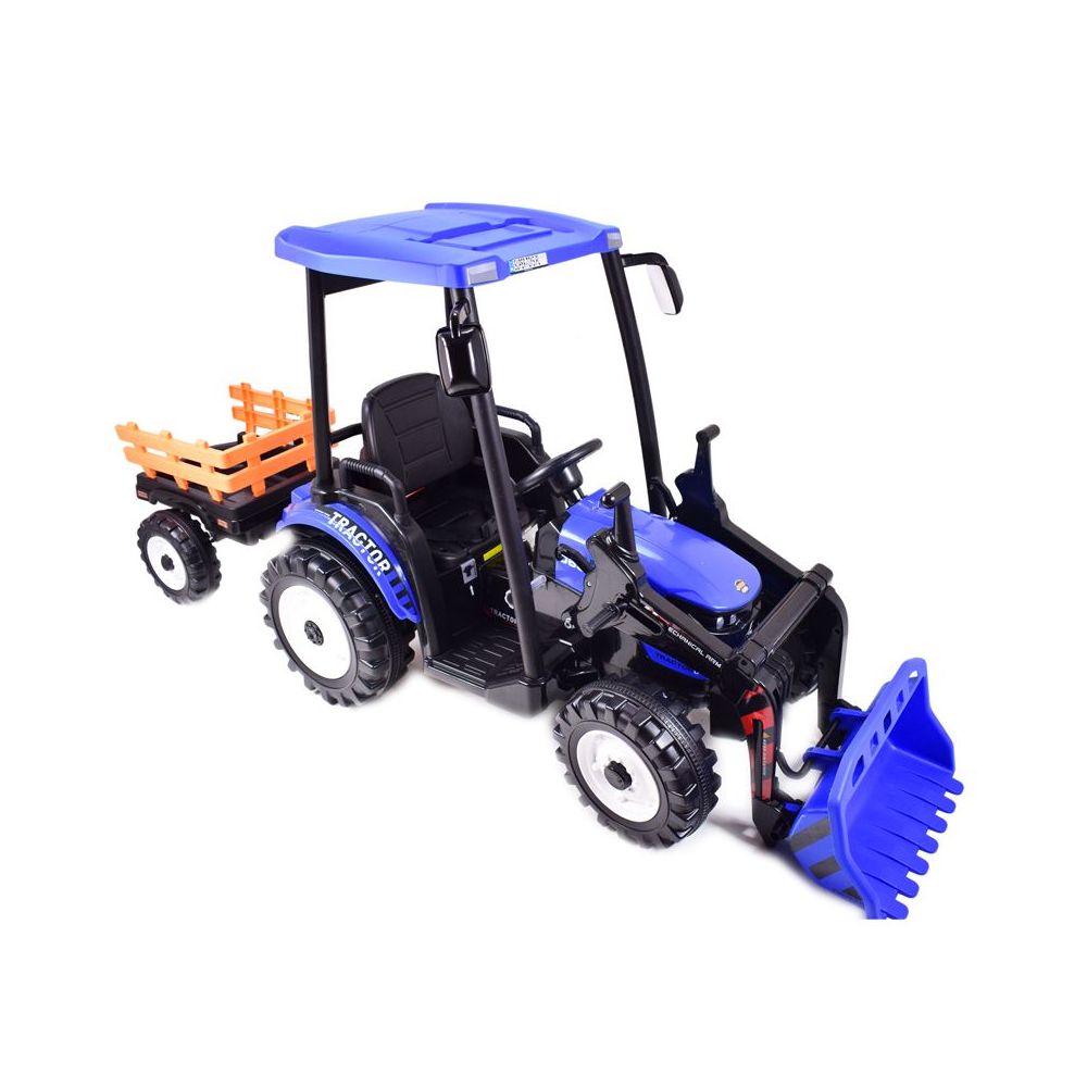 DIDŽIULIS AKUMULIATORINIS TRAKTORIUS SU PRIEKABA, 12 V, 240 W, NUOTOLINIO VALDYMO PULTAS / JS-3158B-12V