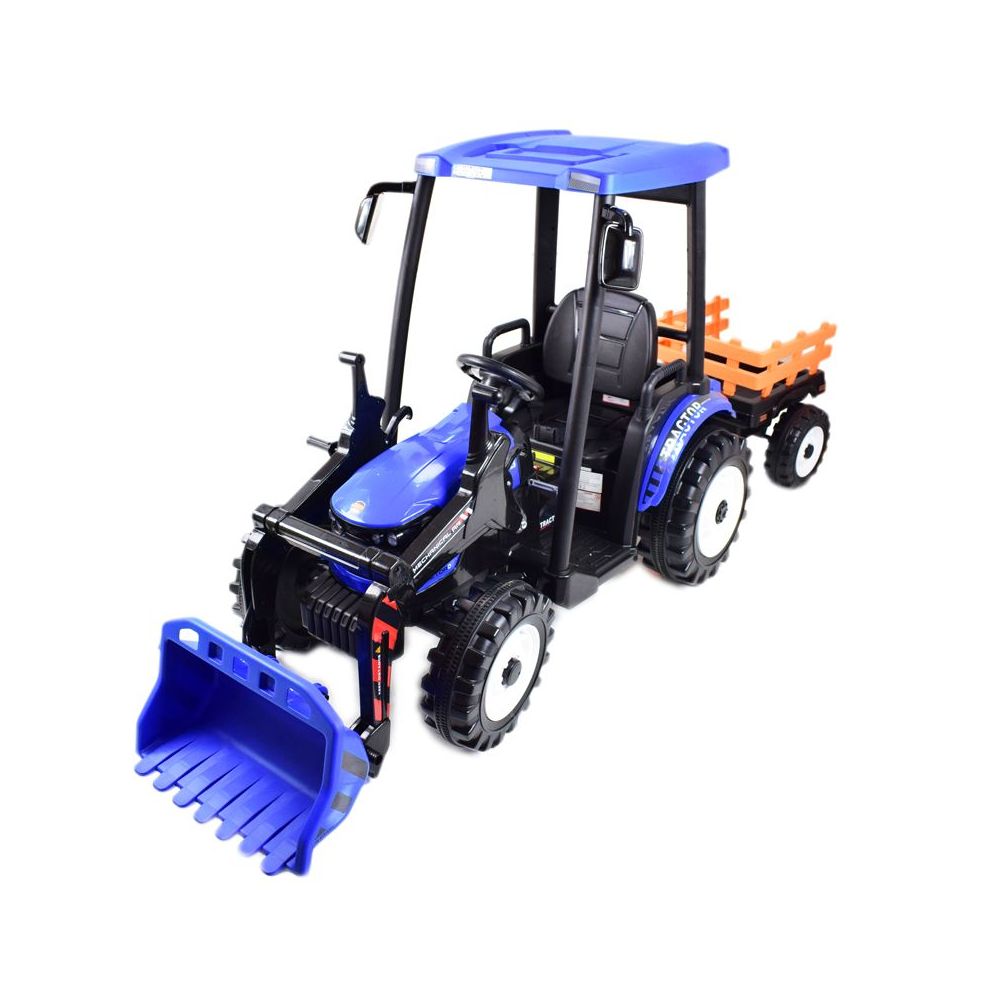 DIDŽIULIS AKUMULIATORINIS TRAKTORIUS SU PRIEKABA, 12 V, 240 W, NUOTOLINIO VALDYMO PULTAS / JS-3158B-12V