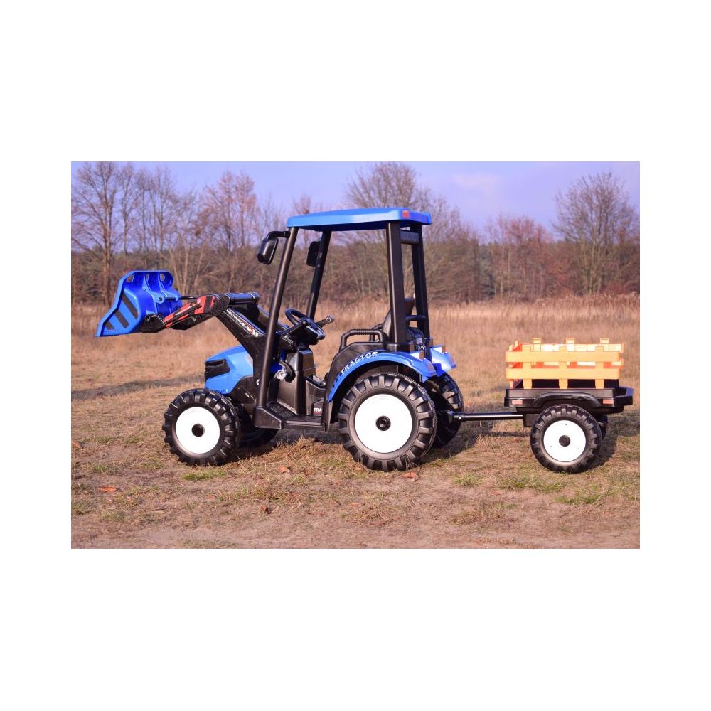 DIDŽIULIS AKUMULIATORINIS TRAKTORIUS SU PRIEKABA, 12 V, 240 W, NUOTOLINIO VALDYMO PULTAS / JS-3158B-12V