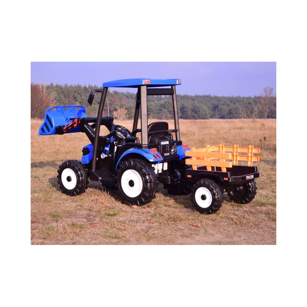 DIDŽIULIS AKUMULIATORINIS TRAKTORIUS SU PRIEKABA, 12 V, 240 W, NUOTOLINIO VALDYMO PULTAS / JS-3158B-12V