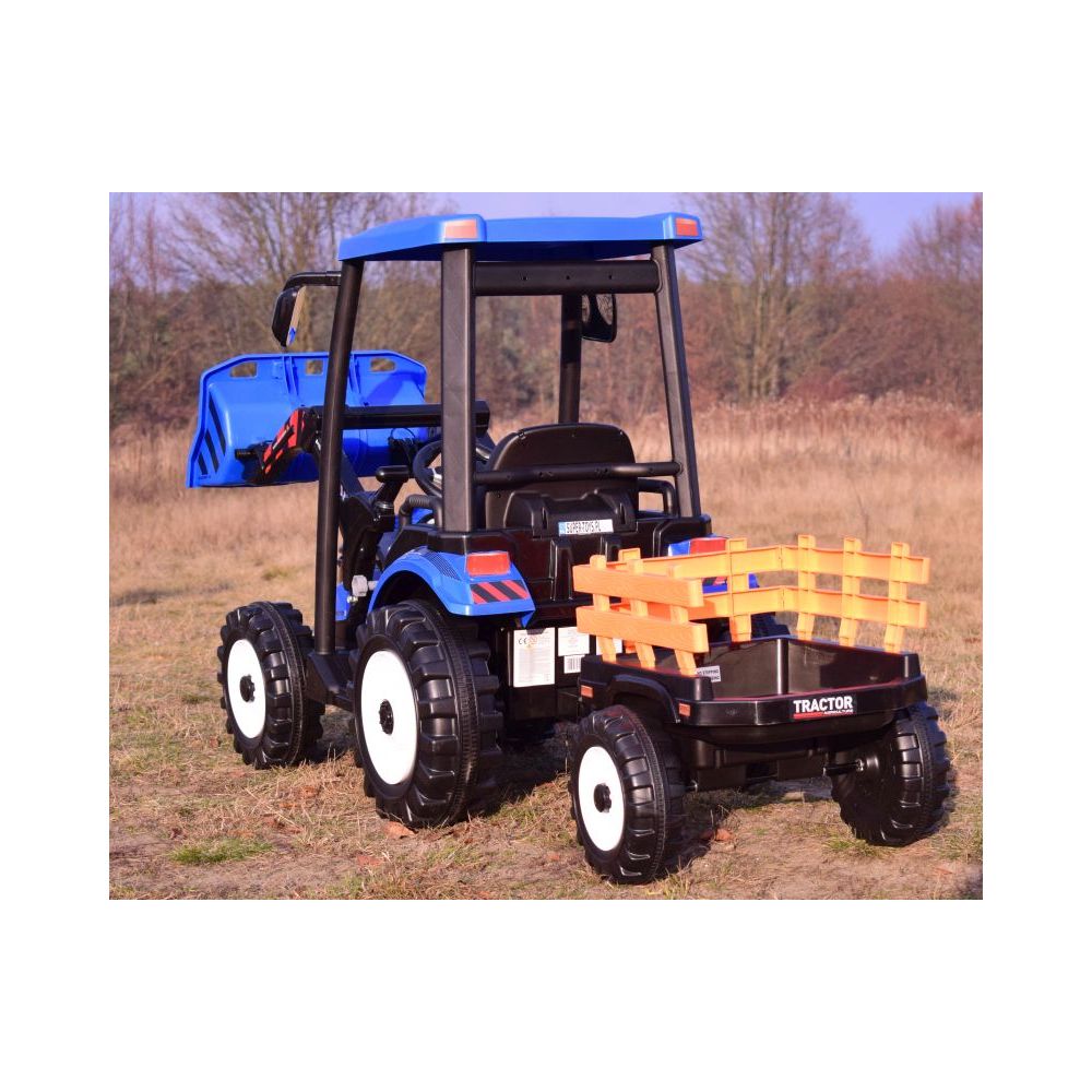 DIDŽIULIS AKUMULIATORINIS TRAKTORIUS SU PRIEKABA, 12 V, 240 W, NUOTOLINIO VALDYMO PULTAS / JS-3158B-12V