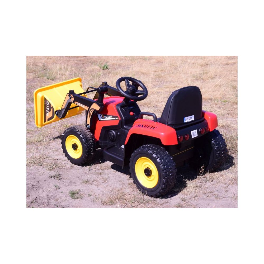 SUPER TRAKTOR BLOW – AKUMULIATORINIS SU KASĖLE, MINKŠTI RATAI, MINKŠTA SĖDYNĖ, NUOTOLINIO VALDYMO PULTAS/XMX611-DIGGER