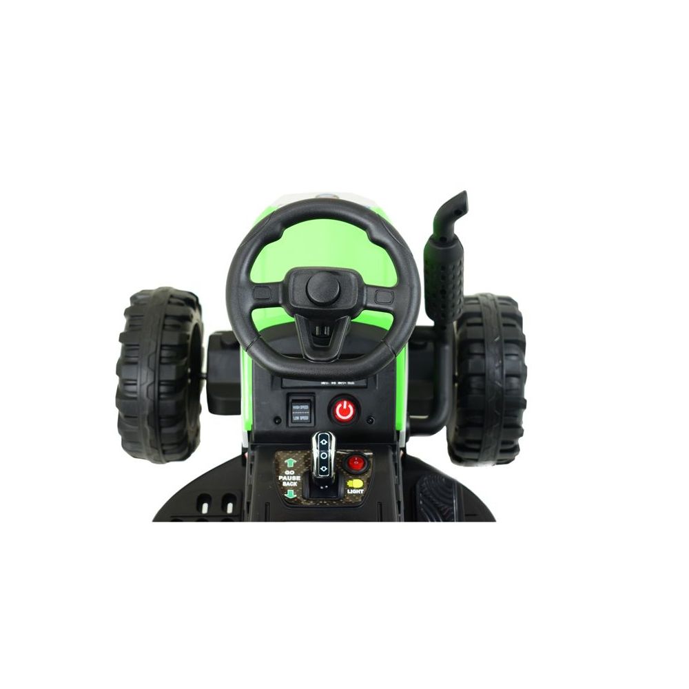 SUPER TRAKTOR FAST NA AKUMULATOR Z PRZYCZEPĄ, MIĘKKIE KOŁA, MIĘKKIE SIEDZENIE, PILOT/JC005