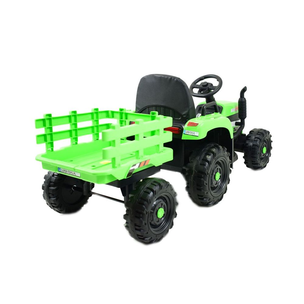 SUPER TRAKTOR FAST NA AKUMULATOR Z PRZYCZEPĄ, MIĘKKIE KOŁA, MIĘKKIE SIEDZENIE, PILOT/JC005
