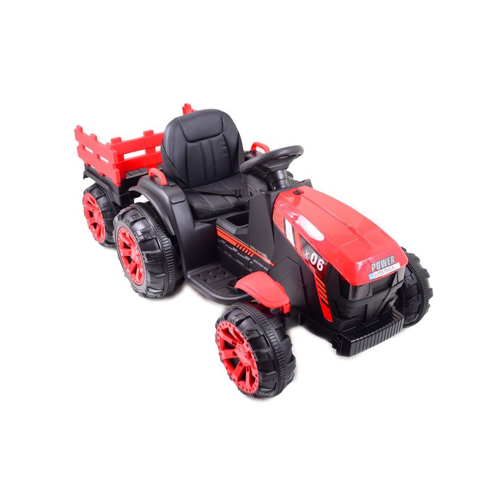 WIELKI TRAKTOR NA AKUMULATOR Z PRZYCZEPĄ "POWER 06", MIĘKKIE SIEDZENIE/WH-777