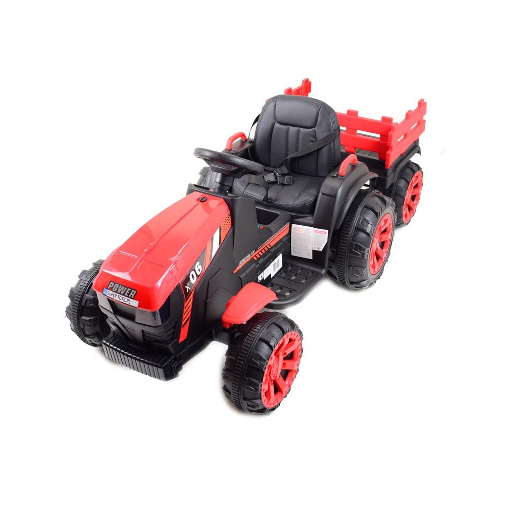 WIELKI TRAKTOR NA AKUMULATOR Z PRZYCZEPĄ "POWER 06", MIĘKKIE SIEDZENIE/WH-777