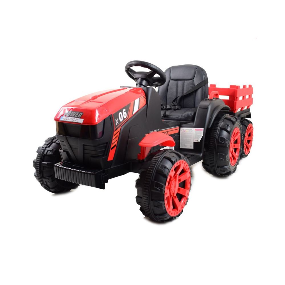 WIELKI TRAKTOR NA AKUMULATOR Z PRZYCZEPĄ "POWER 06", MIĘKKIE SIEDZENIE/WH-777
