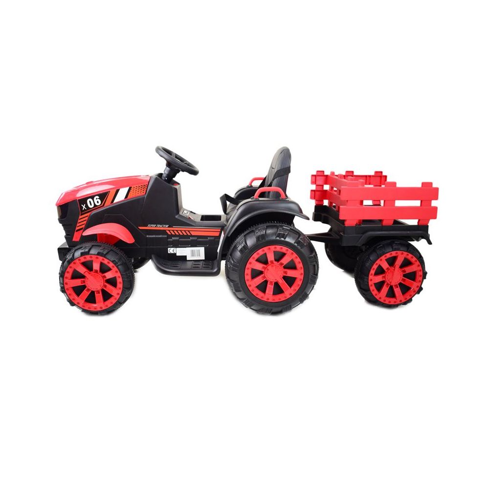 WIELKI TRAKTOR NA AKUMULATOR Z PRZYCZEPĄ "POWER 06", MIĘKKIE SIEDZENIE/WH-777