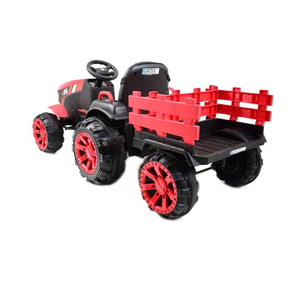 WIELKI TRAKTOR NA AKUMULATOR Z PRZYCZEPĄ "POWER 06", MIĘKKIE SIEDZENIE/WH-777