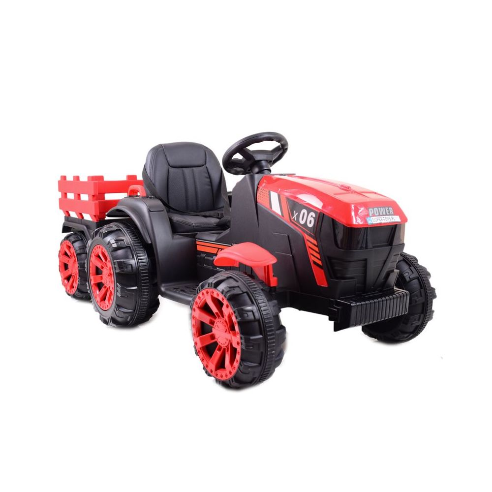 WIELKI TRAKTOR NA AKUMULATOR Z PRZYCZEPĄ "POWER 06", MIĘKKIE SIEDZENIE/WH-777