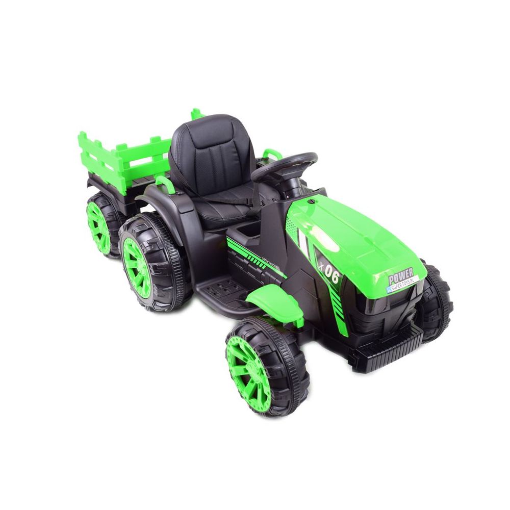 WIELKI TRAKTOR NA AKUMULATOR Z PRZYCZEPĄ "POWER 06", MIĘKKIE SIEDZENIE/WH-777