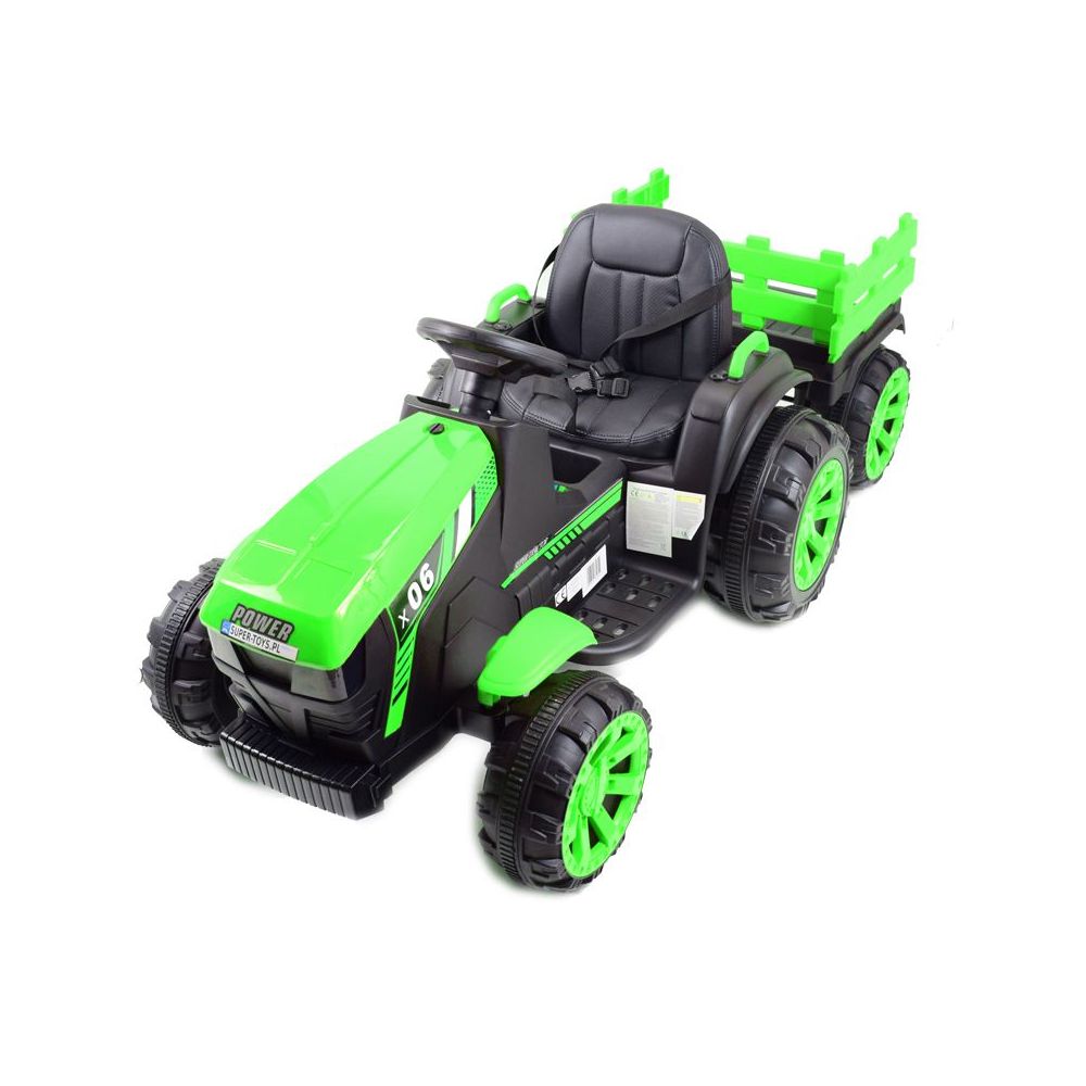 WIELKI TRAKTOR NA AKUMULATOR Z PRZYCZEPĄ "POWER 06", MIĘKKIE SIEDZENIE/WH-777