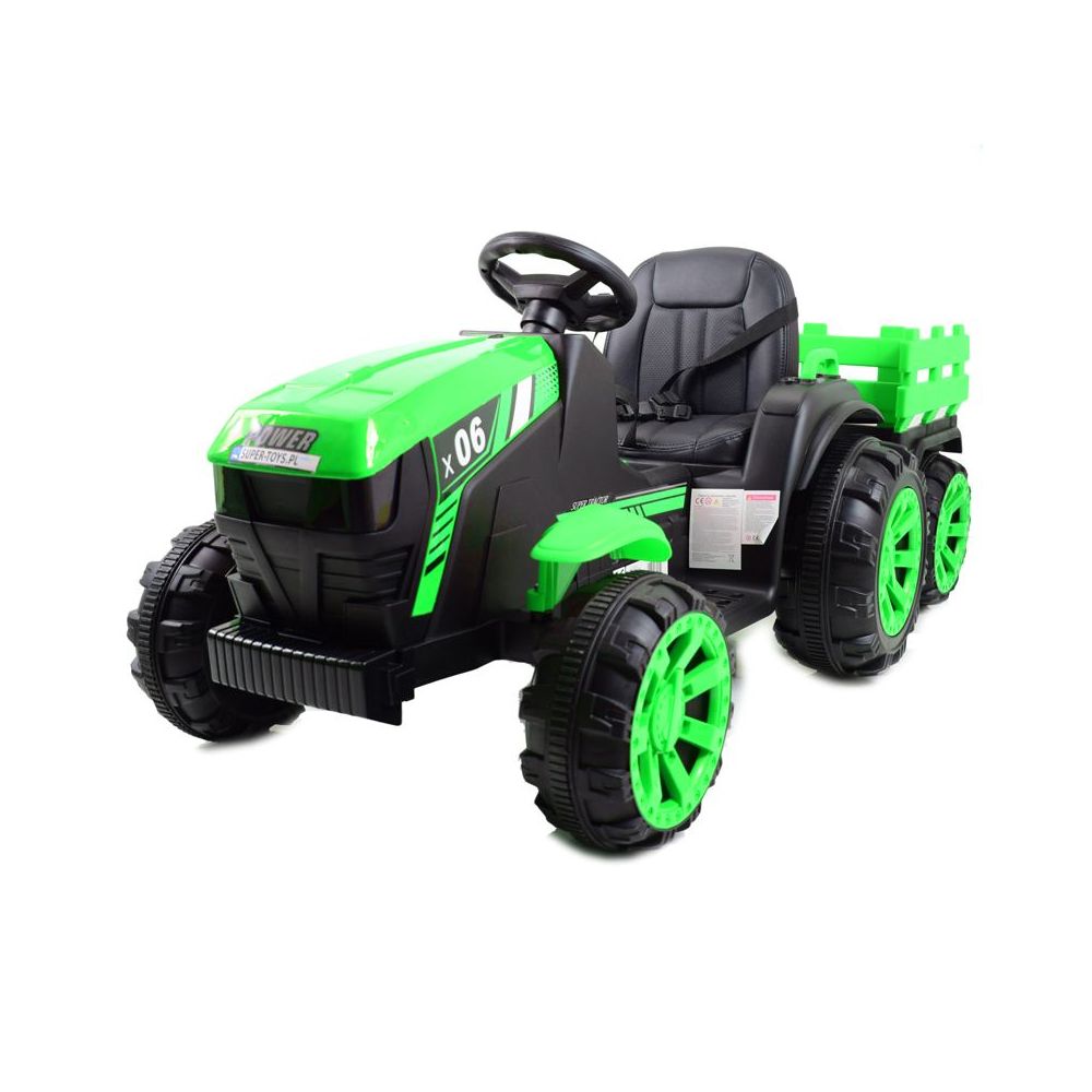 WIELKI TRAKTOR NA AKUMULATOR Z PRZYCZEPĄ "POWER 06", MIĘKKIE SIEDZENIE/WH-777