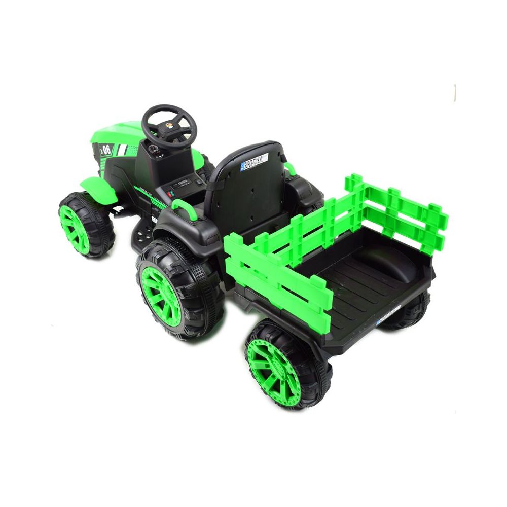 WIELKI TRAKTOR NA AKUMULATOR Z PRZYCZEPĄ "POWER 06", MIĘKKIE SIEDZENIE/WH-777