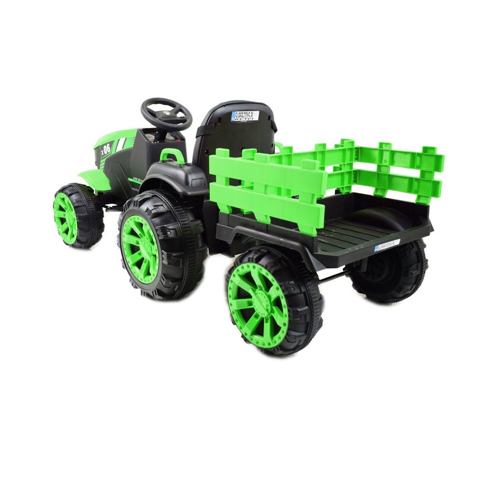 WIELKI TRAKTOR NA AKUMULATOR Z PRZYCZEPĄ "POWER 06", MIĘKKIE SIEDZENIE/WH-777