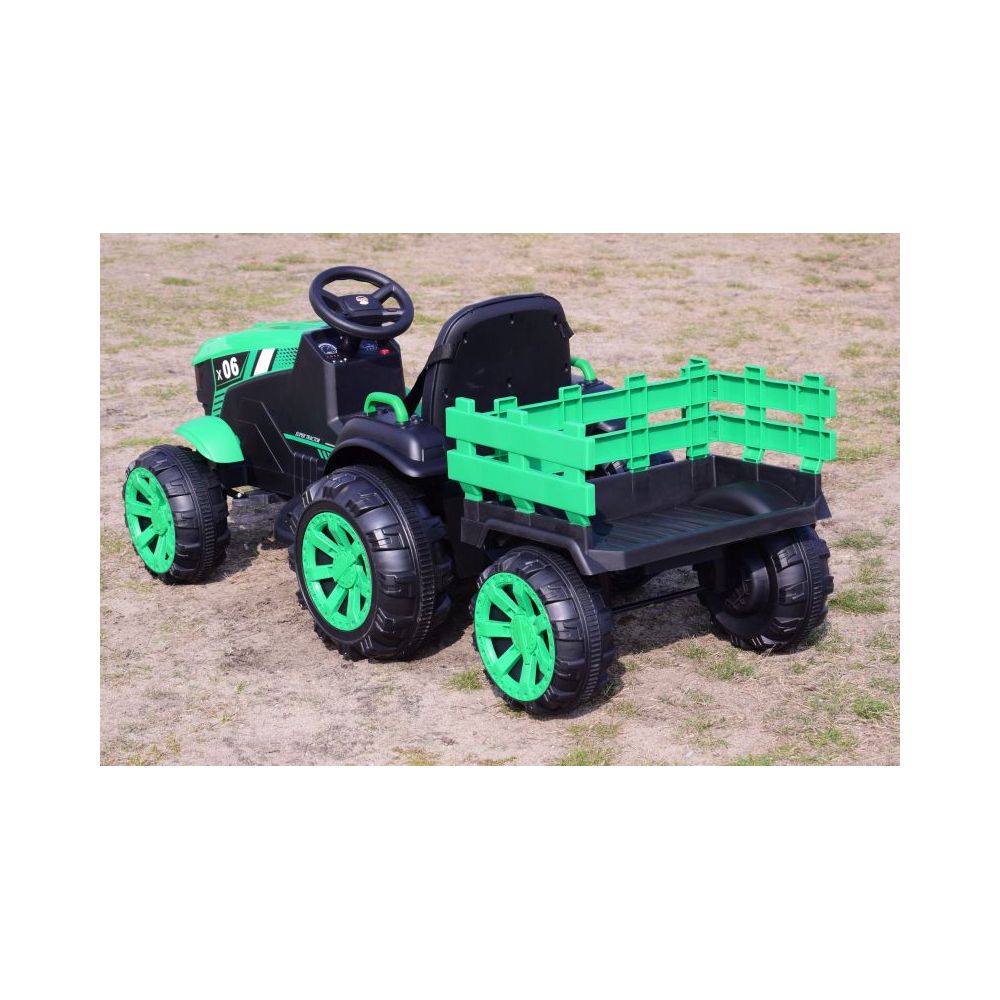 WIELKI TRAKTOR NA AKUMULATOR Z PRZYCZEPĄ "POWER 06", MIĘKKIE SIEDZENIE/WH-777