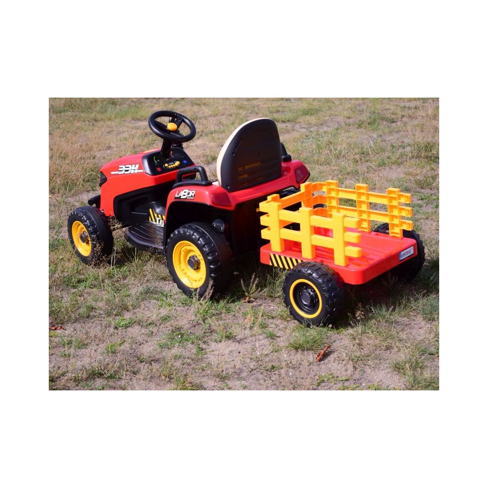 SUPER TRAKTOR LABOR- NA AKUMULATOR Z PRZYCZEPĄ I KIPREM/BBH030