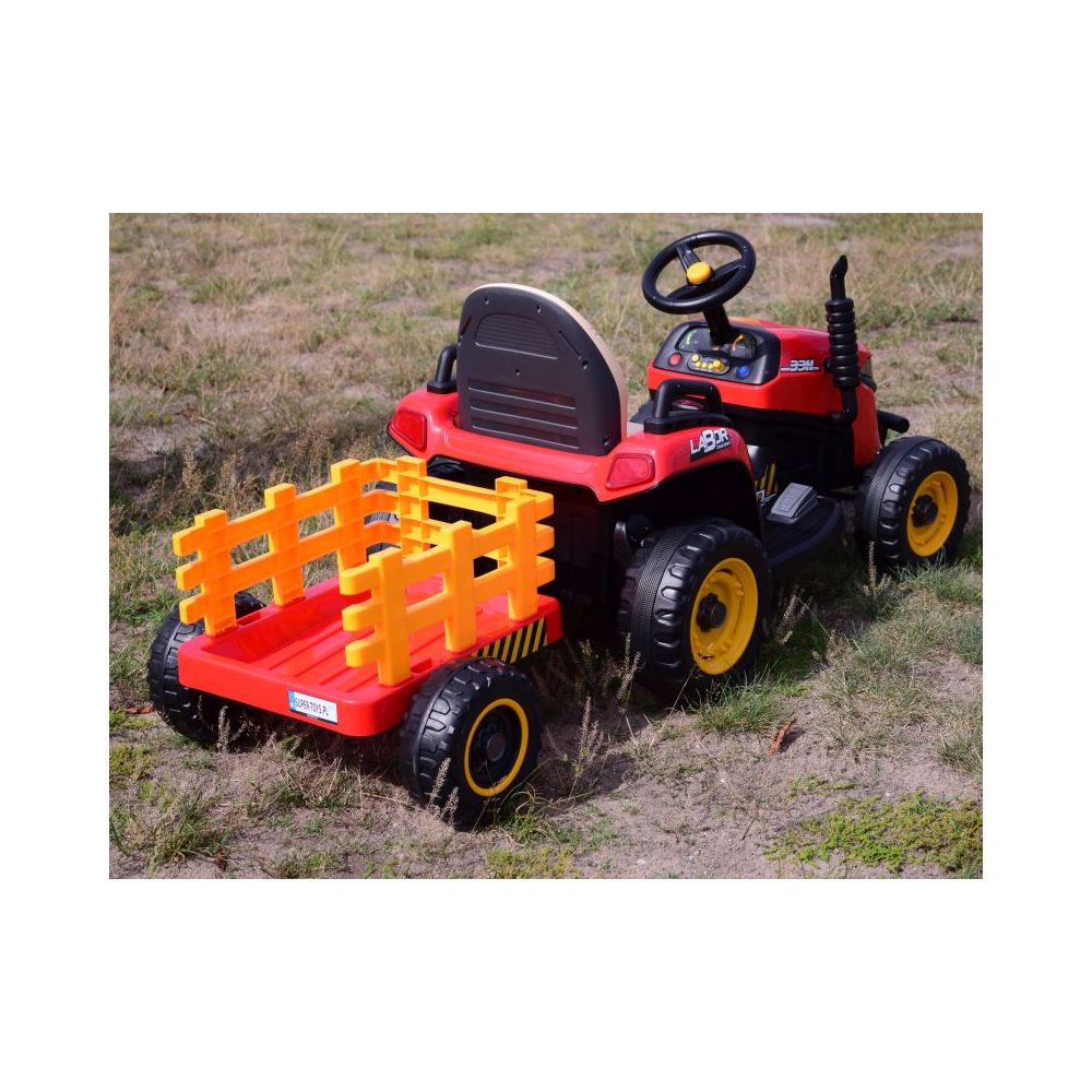 SUPER TRAKTOR LABOR- NA AKUMULATOR Z PRZYCZEPĄ I KIPREM/BBH030