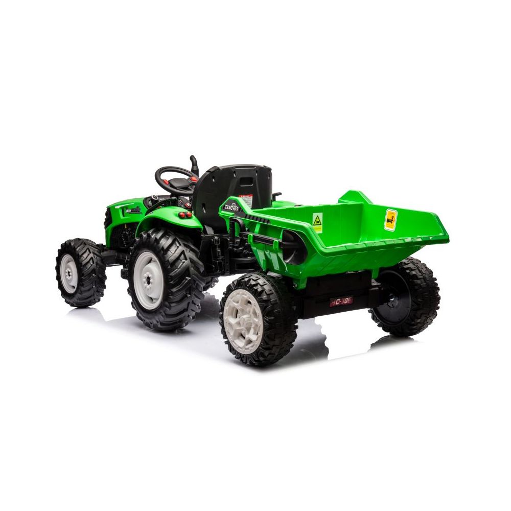 OLBRZYMI TRAKTOR 24 V Z PRZYCZEPĄ I ELEKTRYCZNIE PODNOSZONYM KIPREM SUPER JAKOŚĆ/HC306