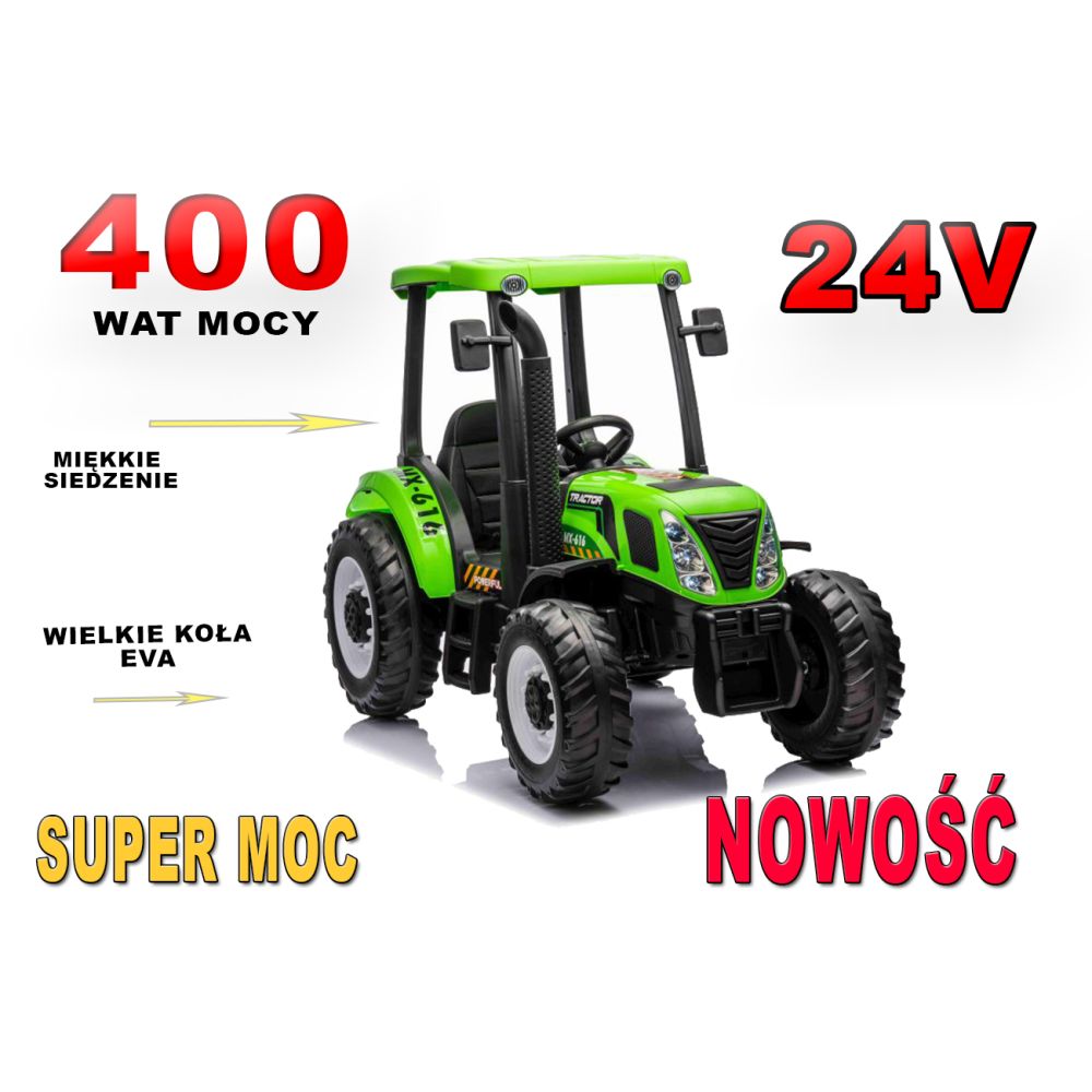 MILŽINIŠKAS TRAKTORIUS MX-616 SU AKUMULIATORIUMI IR NUOTOLINIO VALDYMO PULTU, 24 V, 400 W/A011-24