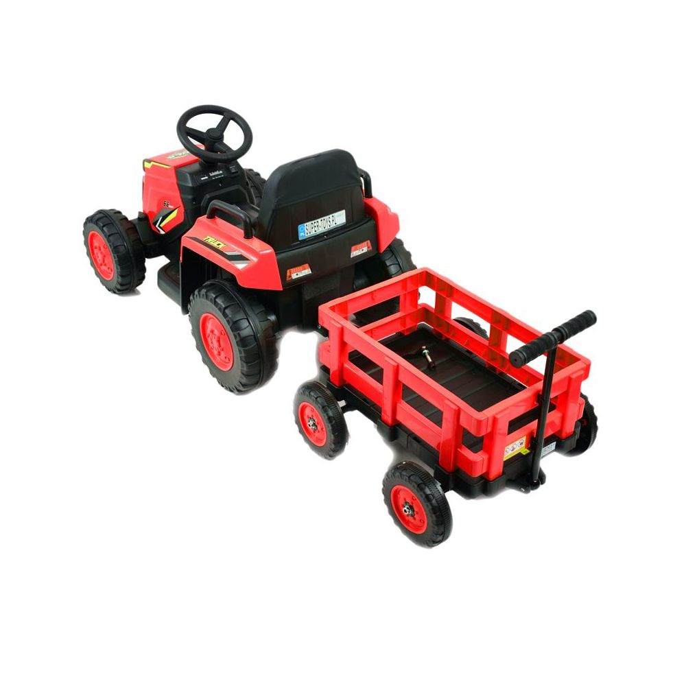 SUPER TRAKTORIUS „TRUCK“ – VEIKIA AKUMULIATORIU, SU PRIEKABĄ, VEŽIMĖLIS, NUOTOLINIO VALDYMO PULTAS, PROGRAMĖLĖ / DLSX18