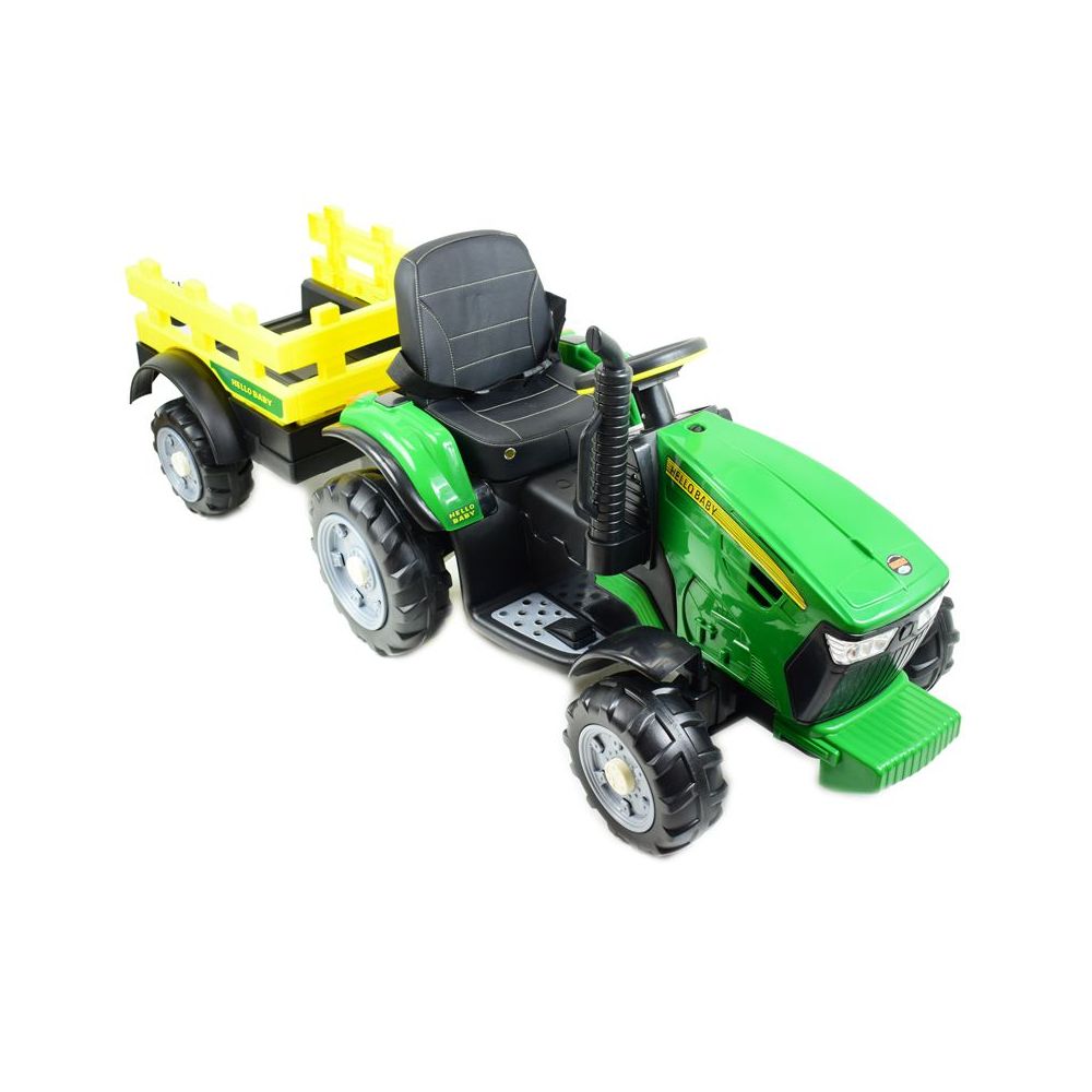 WIELKI TRAKTOR HALLO BABY Z PRZYCZEPĄ, PILOT, APLIKACJA/T990