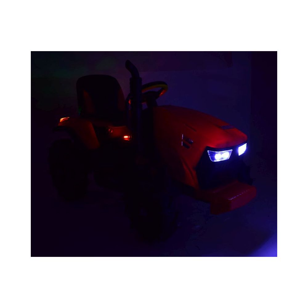 WIELKI TRAKTOR HALLO BABY Z PRZYCZEPĄ, PILOT, APLIKACJA/T990