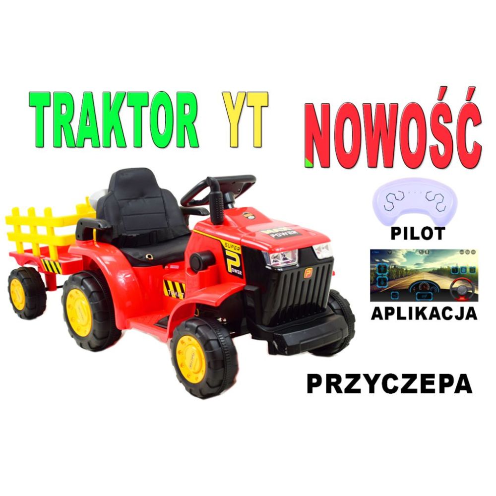 Puikus traktorius su priekaba, valdomas nuotolinio valdymo pultu / programėle / YT1166