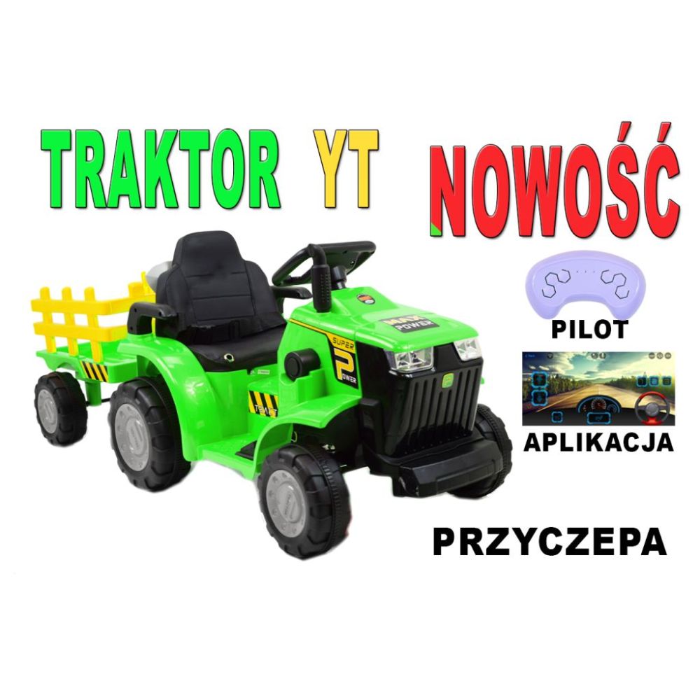 Puikus traktorius su priekaba, valdymas nuotoliniu pultu / programėle / YT1166