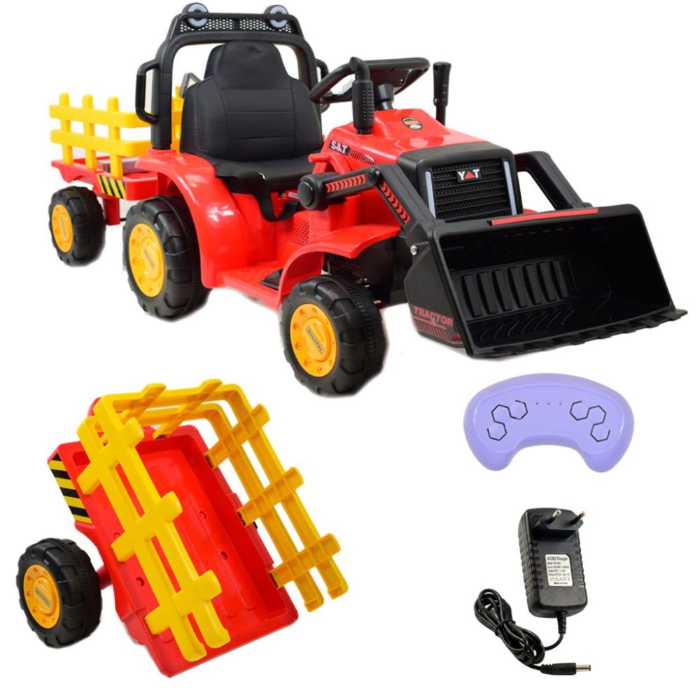 Super traktor z przyczepą i łyżką - na akumulator, pilot/aplikacja/YT1066
