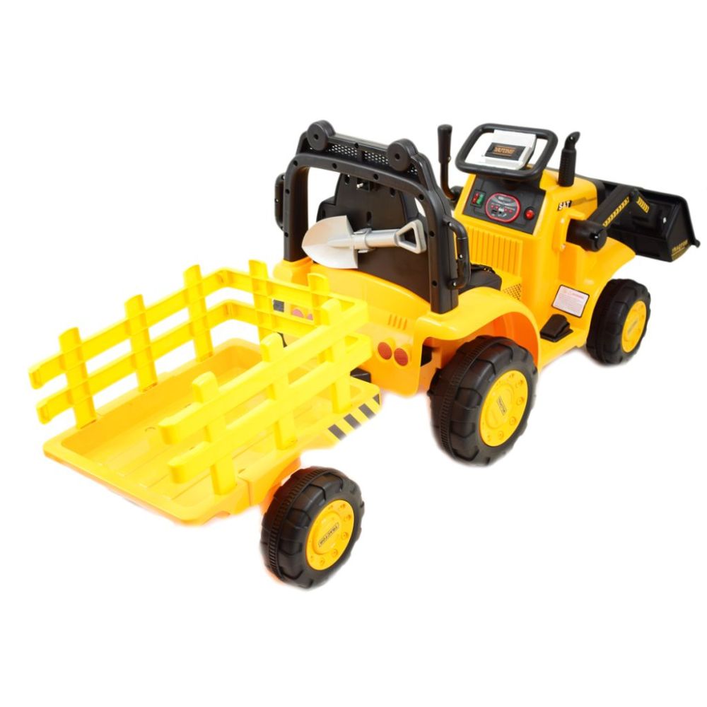 SUPER TRAKTOR Z ŁYŻKĄ YT - NA AKUMULATOR , PILOT, APLIKACJA/YT1066 Super traktor z przyczepą i łyżką,pilota, aplikacja/