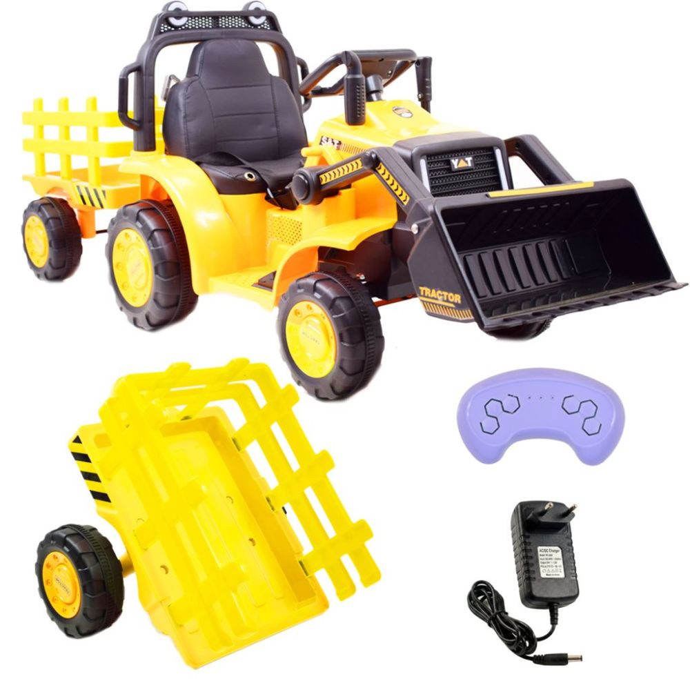 SUPER TRAKTOR Z ŁYŻKĄ YT - NA AKUMULATOR , PILOT, APLIKACJA/YT1066 Super traktor z przyczepą i łyżką,pilota, aplikacja/